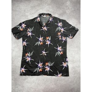 Vintage Marina of California Shirt Mens Medium‎ Floral Hawaiian Rayon USA 90s